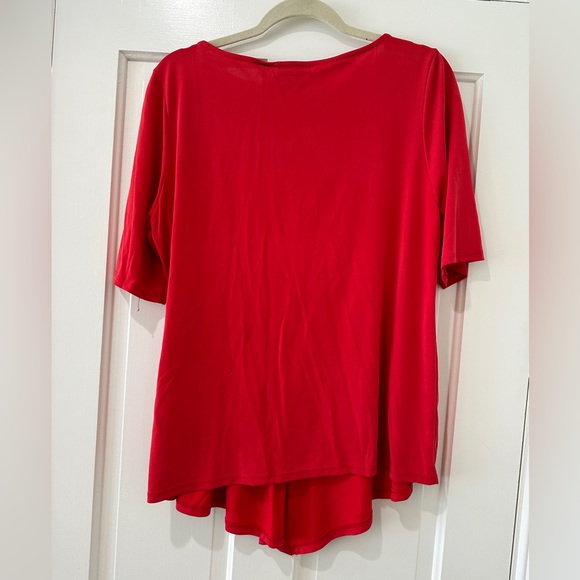 Halogen soft modal polyester ruched on side shirt sleeve work blouse top - Picture 8 of 11